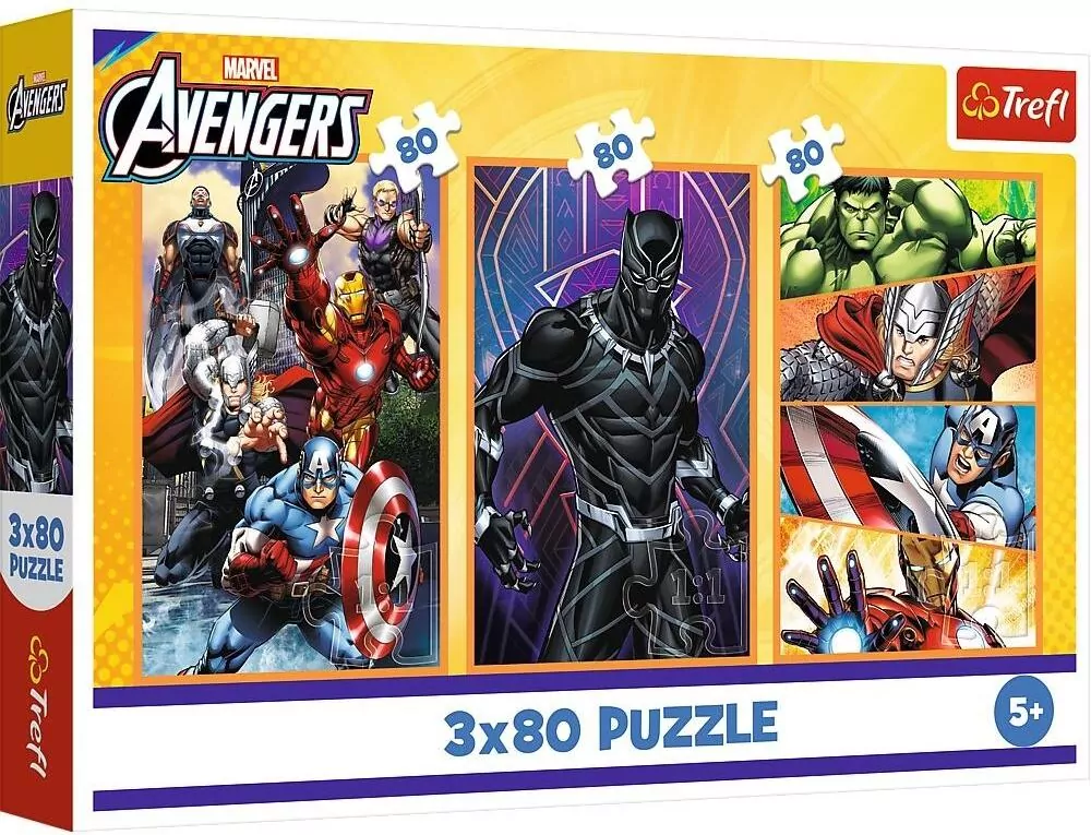 Puzzle 3x80 Dni pełne akcji TREFL - tantis.pl