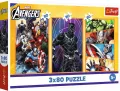 Puzzle 3x80 Dni pełne akcji TREFL - tantis.pl