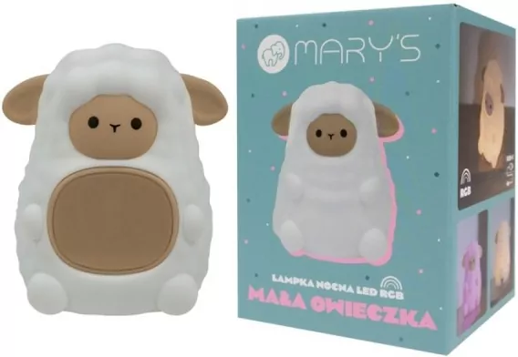 Lampka nocna LED RGB Owieczka z budzikiem - tantis.pl
