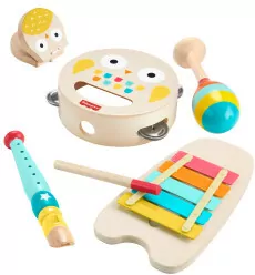 Fisher Price Drewniane instrumenty 6el - tantis.pl