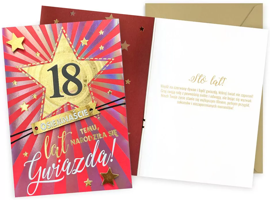 Karnet Urodziny 18 - tantis.pl
