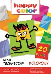 Blok techniczny kolorowy A3/20k 170g - tantis.pl
