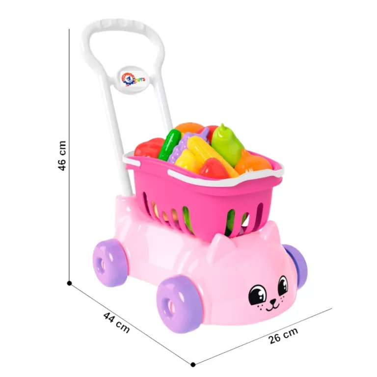 Wózek sklepowy z koszykiem owoców i warzyw - tantis.pl