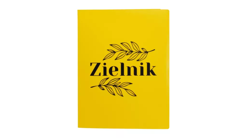 Zielnik A4 PP 20 k. żółty z nadrukiem - tantis.pl