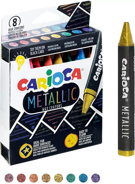 Kredki świecowe metaliczne 8 kolorów - tantis.pl