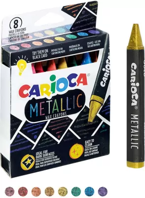 Kredki świecowe metaliczne 8 kolorów