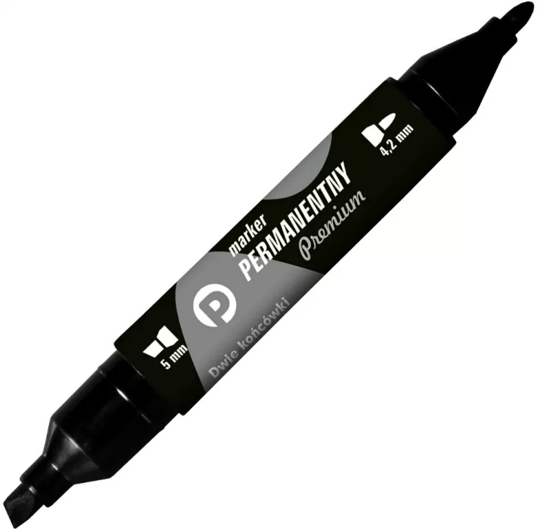 Marker permanentny Premium Tetis 2 końcówki czarny - tantis.pl