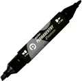 Marker permanentny Premium Tetis 2 końcówki czarny - tantis.pl