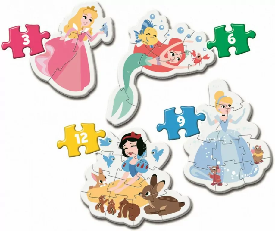 Clementoni. Moje pierwsze puzzle. Disney Princess. Księżniczki - tantis.pl