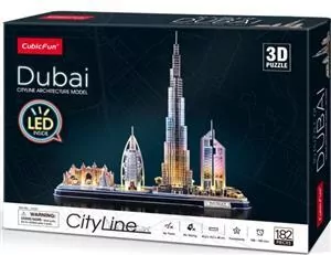 Puzzle 3D, City Line Dubai LED - tantis.pl