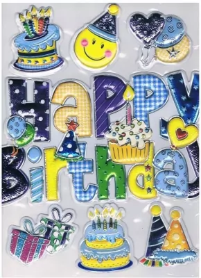 Naklejki wypukłe Birthday Boy