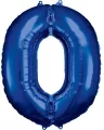 Balon foliowy cyfra 0 niebieska 70x86cm - tantis.pl
