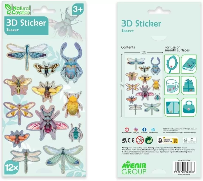 Naklejki 3D - Insekty - tantis.pl