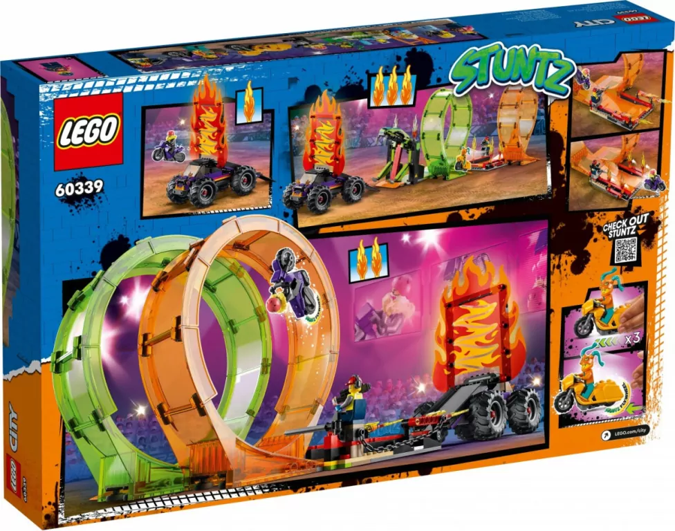 LEGO® City Stunt. Kaskaderska arena z dwoma pętlami. 60339 - tantis.pl