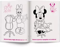 Minnie. Naklejam i koloruje