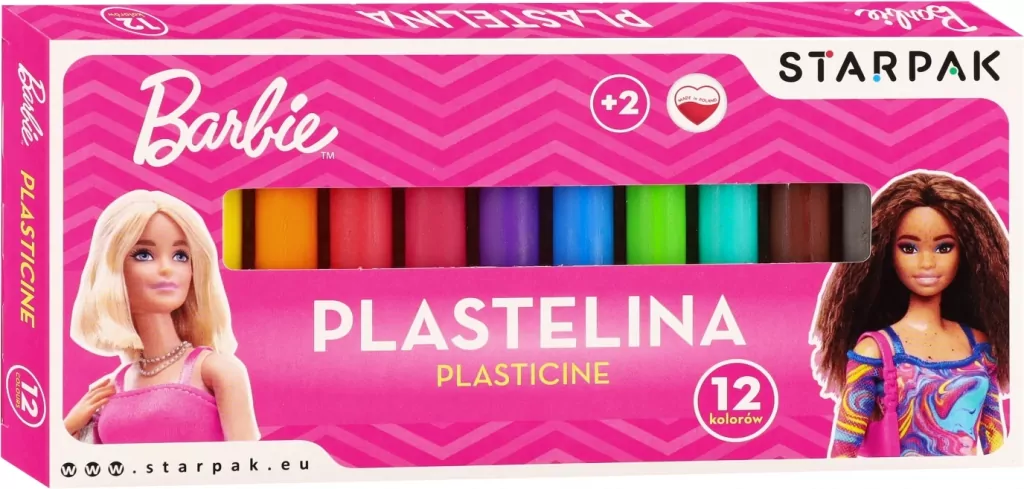 PLASTELINA 12KOL BARBIE STK WB 1/40 - tantis.pl