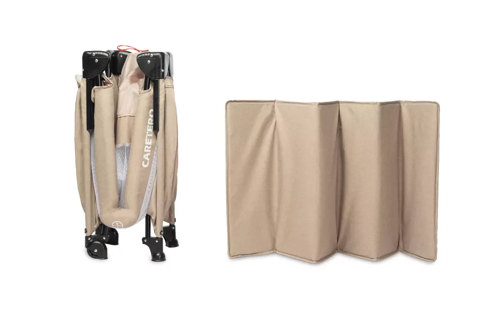 Caratero Łóżeczko turystyczne Esti opuszczany bok brązowe - tantis.pl