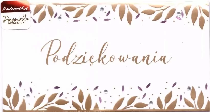 Karnet okolicznościowy. Podziękowania. Kukartka - tantis.pl