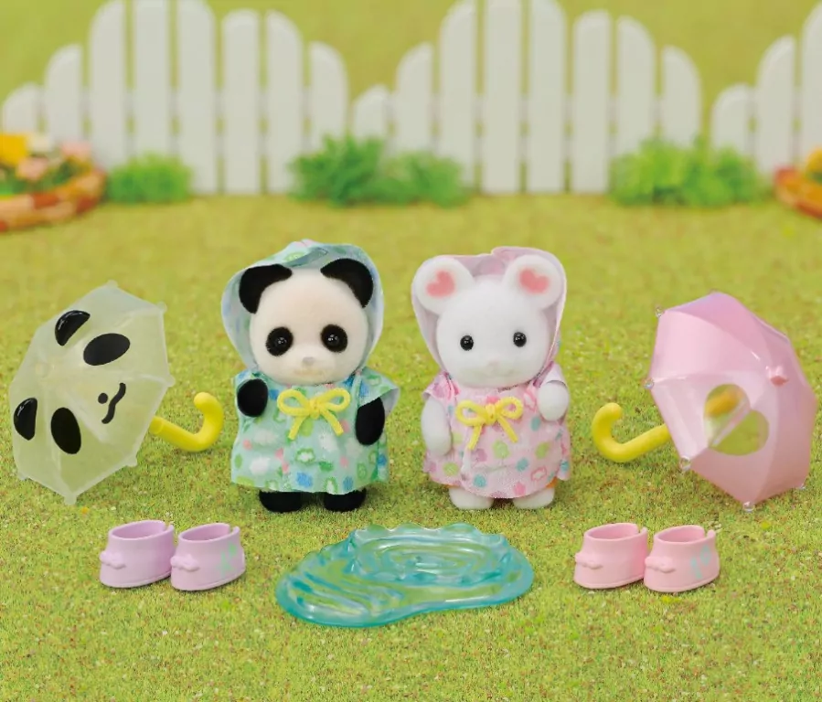 Sylvanian Families Przedszkole Spacer z parasolkami Baby Trio 5748 - tantis.pl