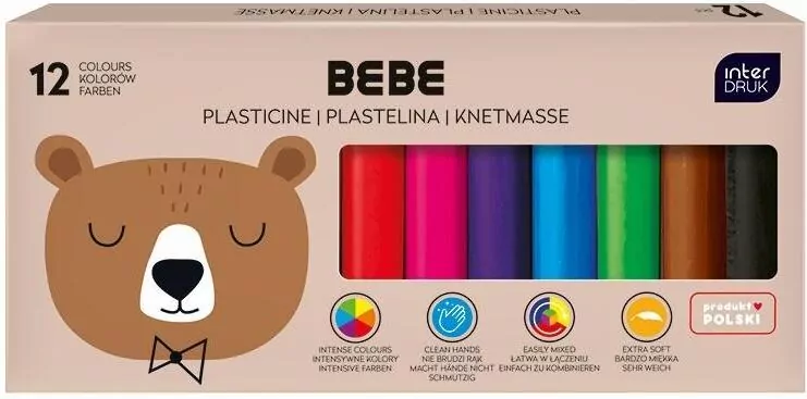 Plastelina 12 kolorów Bebe Friends - tantis.pl