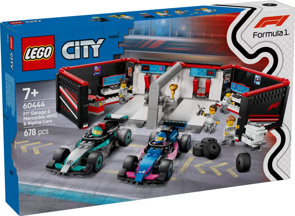 LEGO® City. F1® Garaż i bolidy Mercedes-AMG i Alpine 60444 - tantis.pl