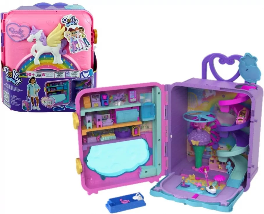 Polly Pocket. Zestaw Walizka wakacyjny kuror HKV43 - tantis.pl