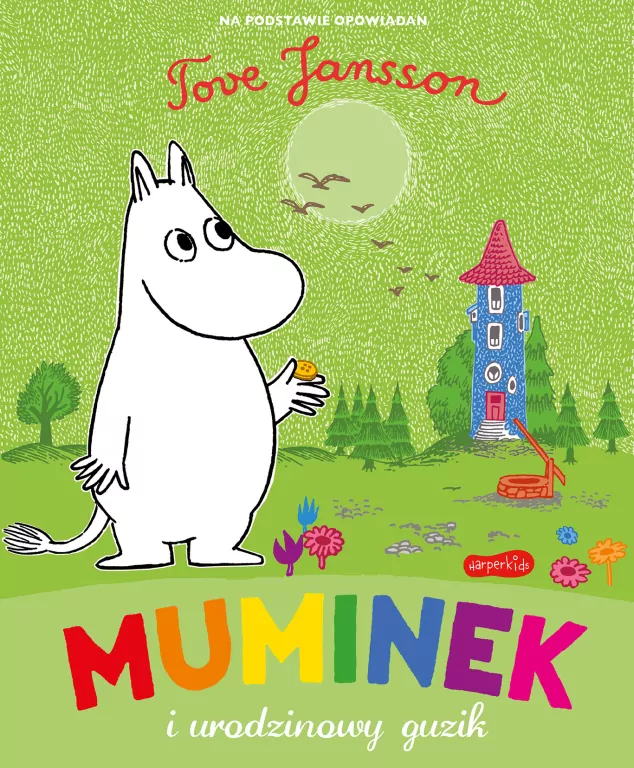 Muminek i urodzinowy guzik. Muminki - tantis.pl