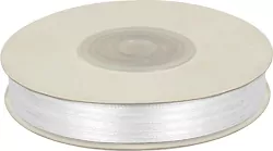 Wstążka dekoracyjna satynowa 3mm/50m biała