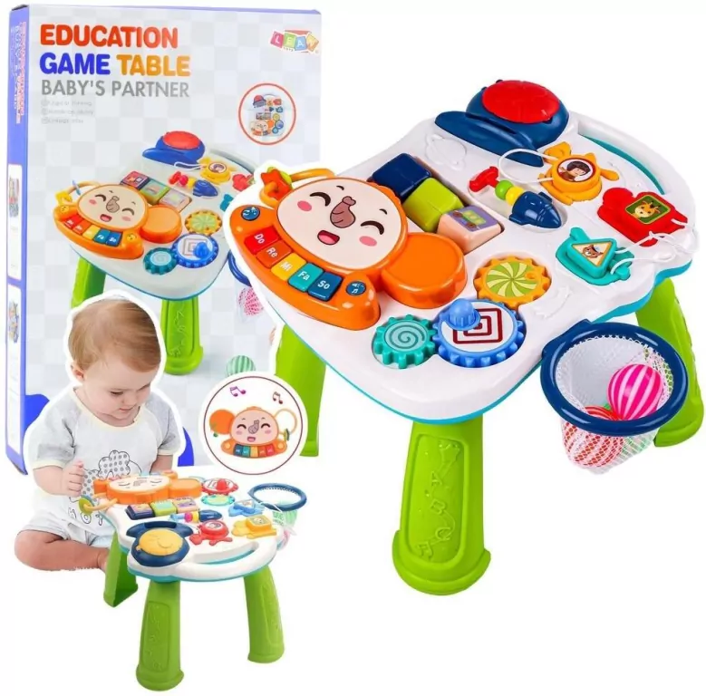 Stolik interaktywny edu światło i dźwięk 6w1 - tantis.pl