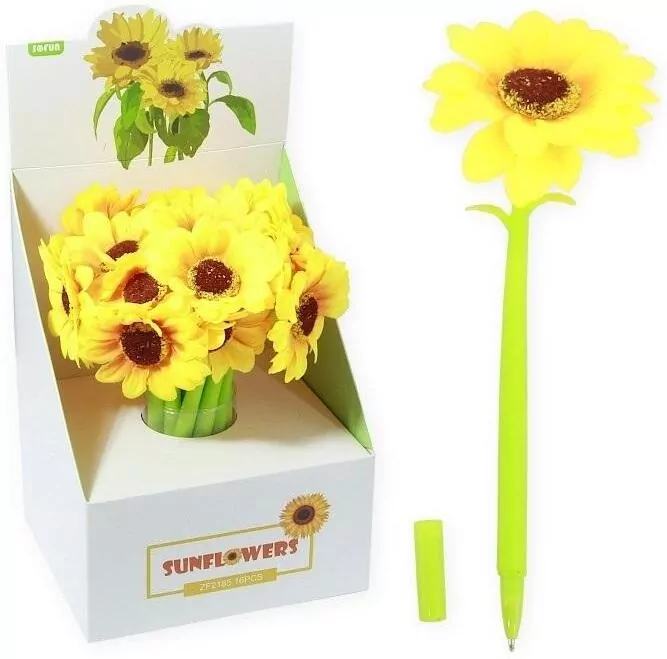Długopis Sunflower niebieski (16szt) - tantis.pl
