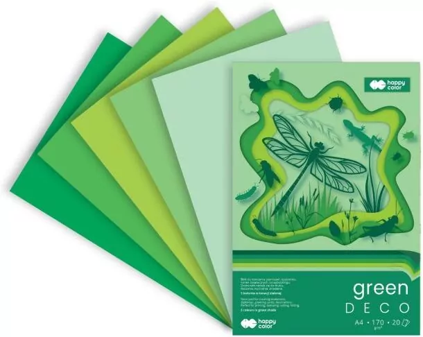Blok Hobby Deco Green A4/20K 170g HAPPY COLOR - tantis.pl