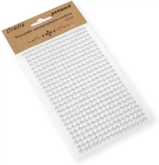 Kryształki samoprzylepne CR-02 srebrne 5mm - tantis.pl