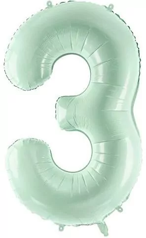 Balon foliowy cyfra 3 72cm zielony - tantis.pl
