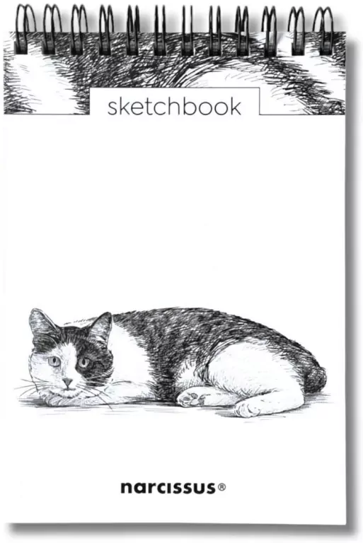 Szkicownik A6/60K na spirali - Kot - tantis.pl