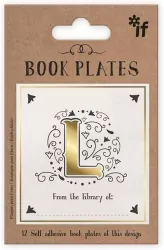 Ekslibris. Zestaw naklejek. Litera L