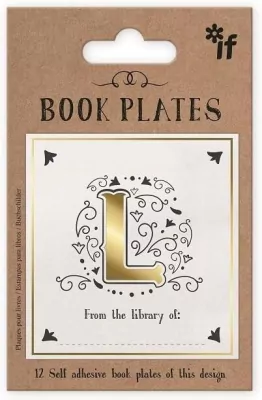 Ekslibris. Zestaw naklejek. Litera L