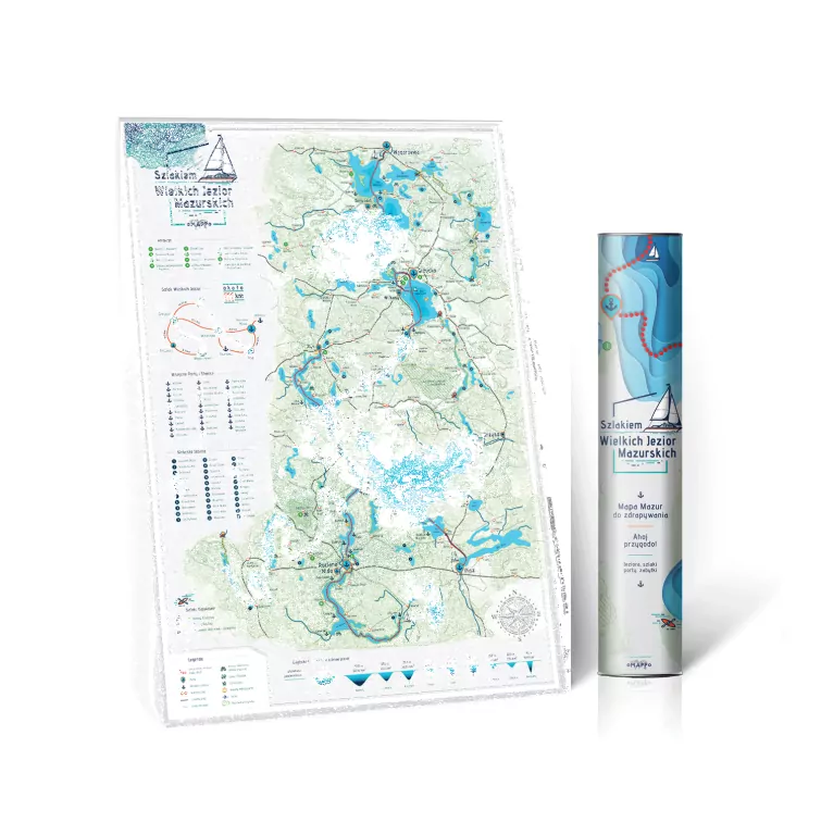 Mapa zdrapka. Mazury - tantis.pl