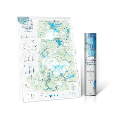 Mapa zdrapka. Mazury