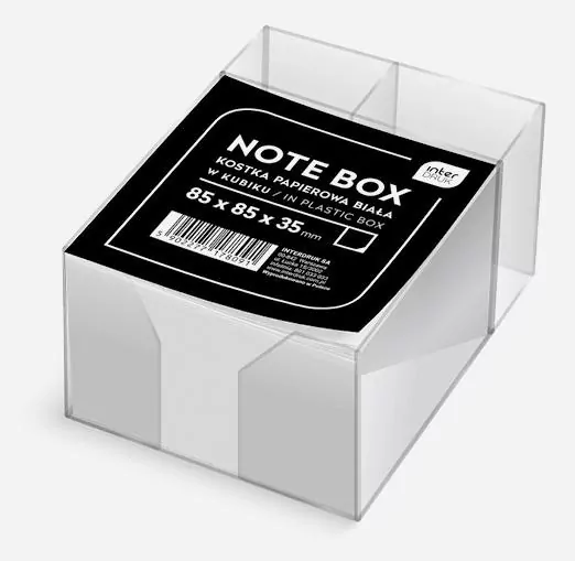 Kostka papierowa biała 85x85x35 mm w kubiku - tantis.pl