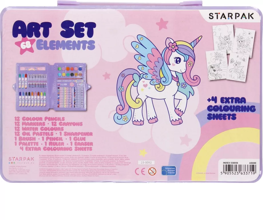 Zestaw artystyczny 68 elementów. Unicorn - tantis.pl