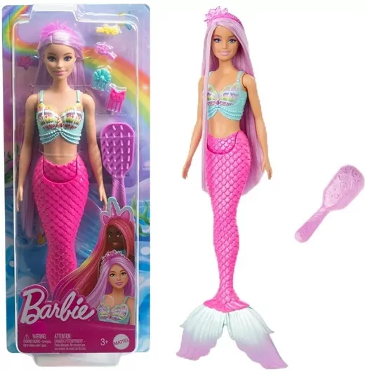 Mattel. Barbie Syrenka. Lalka Długie włosy HRR00 - tantis.pl