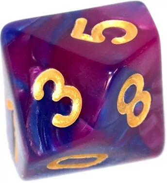 Komplet Kości Dwukolorowe - Ciemnoniebiesko-purpurowe - tantis.pl