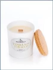 Świeczka sojowa Vanilla and Tabacco biała 135g - tantis.pl