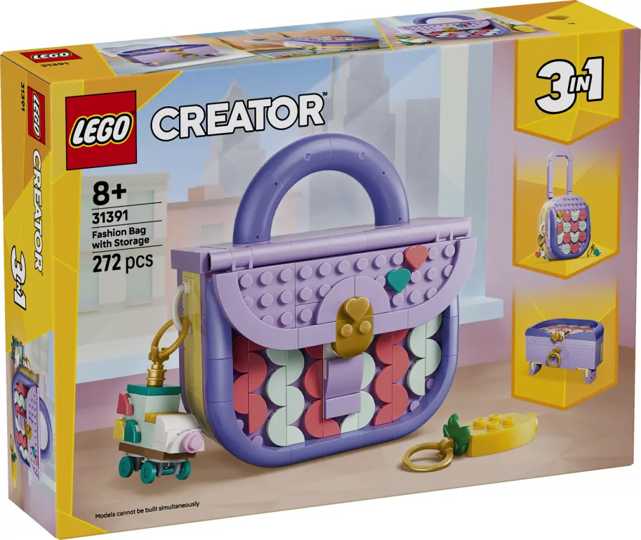 LEGO® Modna torebka ze schowkiem 31391 - tantis.pl