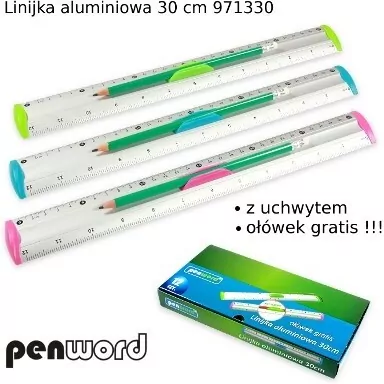 Linijka aluminiowa z uchwytem 30cm - tantis.pl