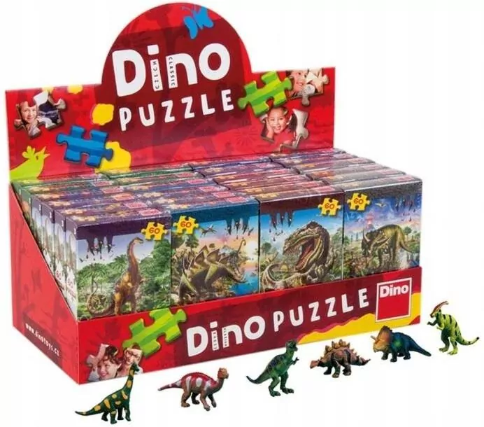 Puzzle 60 Dinozaury i figurka mix - tantis.pl