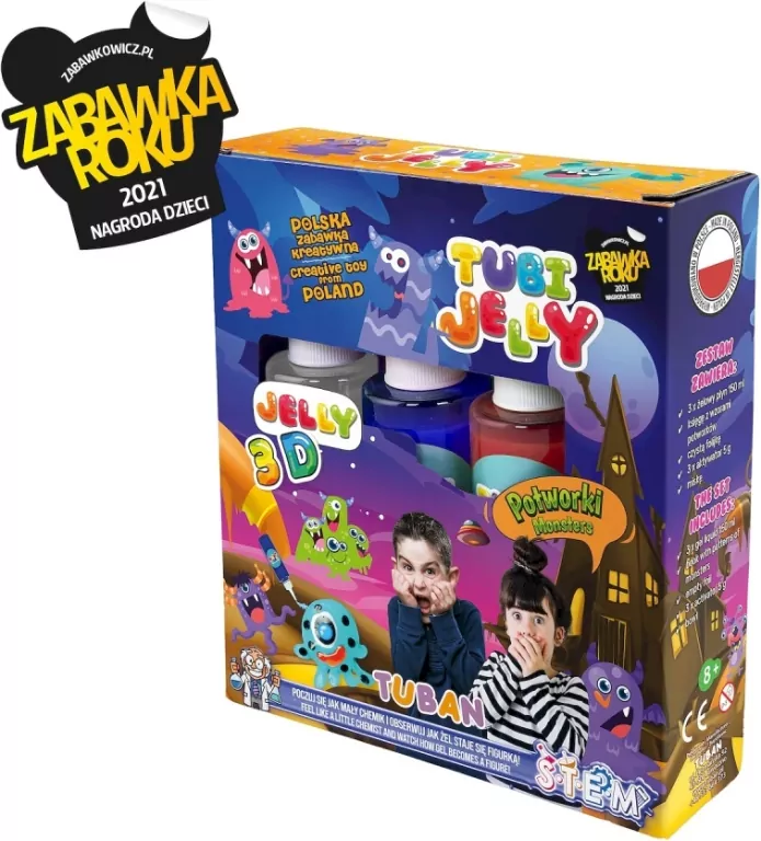 Tubi Jelly. Potworki. 3 kolory - tantis.pl