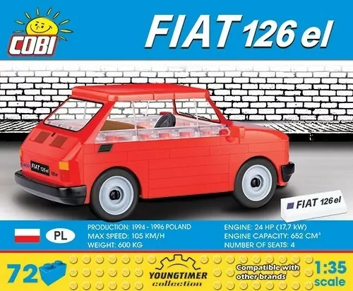 Klocki Cobi. Mały Fiat 126P. 1994 - 1999 - tantis.pl