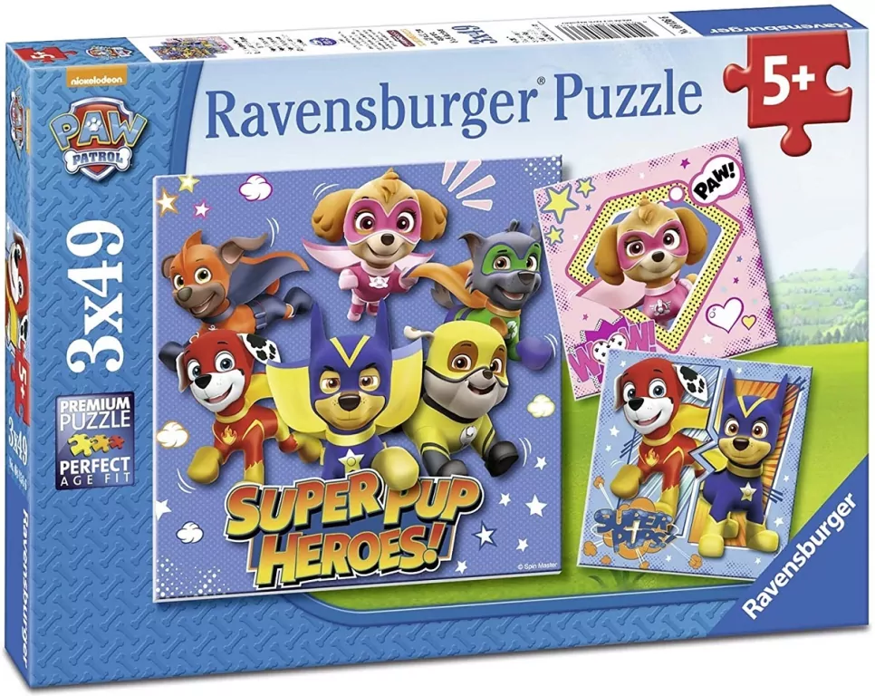 Ravensburger. Puzzle 3w1. Psi Patrol. Super Pup Heroes! - tantis.pl