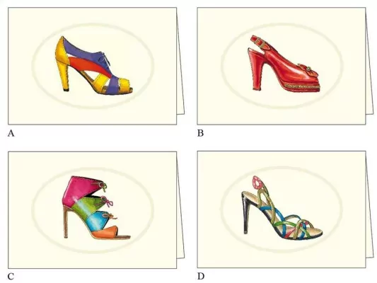 Karnet z kopertą. Buty